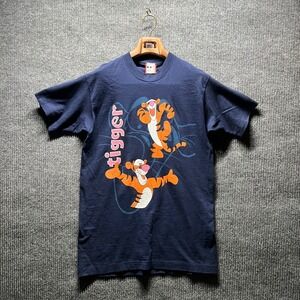 Vintage Disney Tigger T Shirt Mens Small Medium Navy Blue Single Stitch USA Made